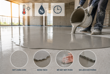 Những yếu tố ảnh hưởng đến hiệu quả khi sử dụng vữa tự chảy bù co ngót